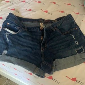 Ripped Jean Shorts